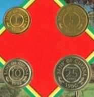 *Sada mincí Guyana 1-5-10-25 Centov 1967-1996 UNC - Kliknutím na obrázok zatvorte -